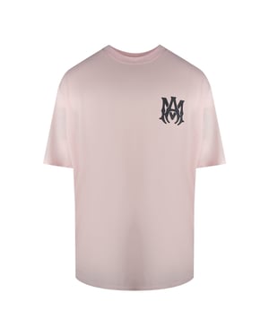 Camiseta Rosa Con Logo Abullonado De Amiri
