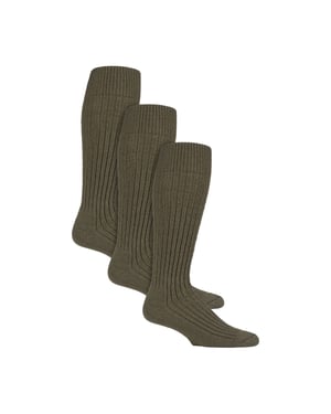Paquete de 3 pares de calcetines largos para hombre para exteriores Wellington | Calcetines militares hasta la rodilla