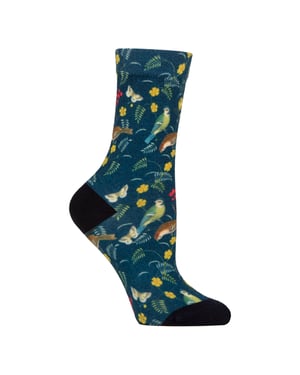 Calcetines de Mujer Originales | Calcetines Divertidos con Patrón Floral Colorido 4-7 UK