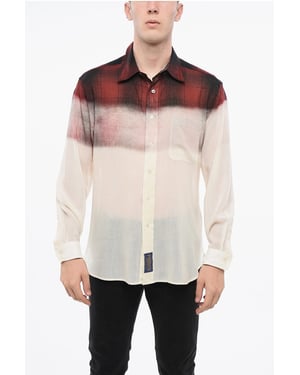 Camisa informal de lana con efecto degradado MM1 MM10 en multicolor
