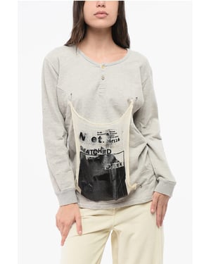 Sudadera gris de cuello redondo con dos botones MM1 MM10