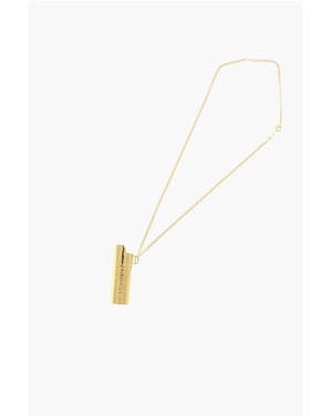Collar de metal con efecto dorado y colgante de encendedor en oro