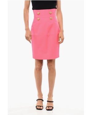 Longuette de lana con diseño cruzado en color rosa