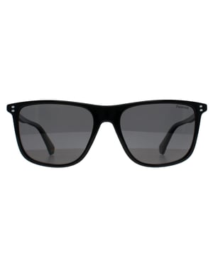 Polaroid Rectangle Mens Black Grey Polarized PLD 6232/S