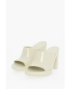 Sandalias de tacón GLEAM de goma de 10 cm en color blanco