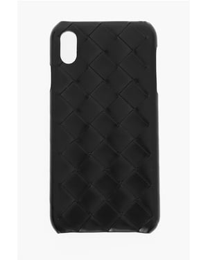 Funda de piel tejida para iPhone XS MAX en color negro