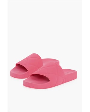Sandalias de goma mate con motivo Intreccio en color rosa