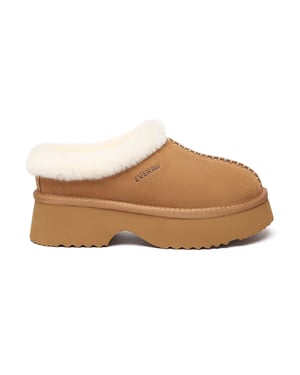 BOTAS DE PIEL DE OVEJA DE TACÓN CHUNKY A MEDIO CALF SAVANNA PARA MUJER AU AUSTRALIA EVER