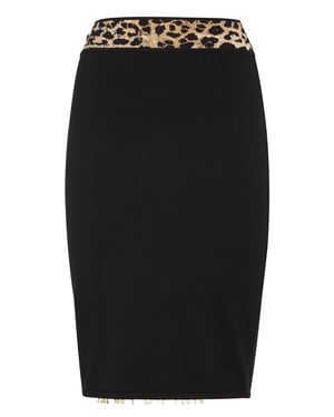 Falda Corta De Punto Leopard