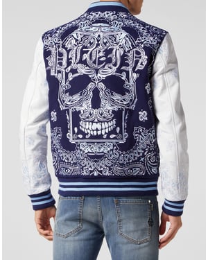 Bomber De Cuero Paisley