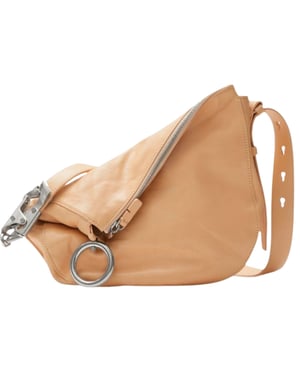 Burberry Small Knight Peach Light Brown Leather Shoulder Bag