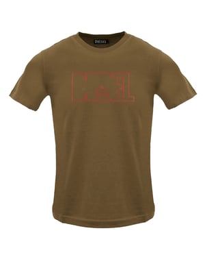 Camiseta De Licor De Café Marrón Con Logotipo De Diesel