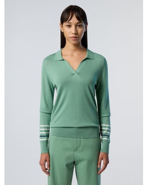 North Sails Sweater V-neck aloe vera