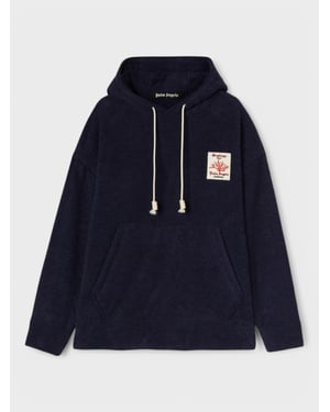 Sudadera Con Capucha Palm Angels Coral Terry Azul Marino