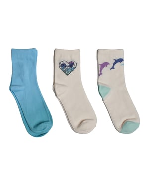 Pack 3 Calcetines Crew 855459 para Niña
