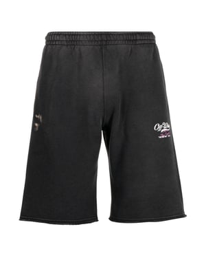 Pantalones Cortos Deportivos Off-white Wave Off Negros