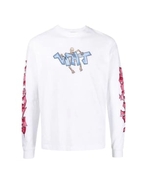 Camiseta De Manga Larga Off-white Graff White Pupp Skate