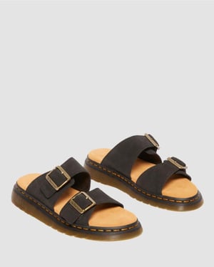 Sandalias de Suede Negro Josef EH de Dr. Martens