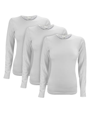 Paquete de 3 Camisetas Térmicas de Manga Larga para Dama para Invierno