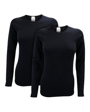 Pack de 2 camisetas térmicas de manga larga para mujer para invierno