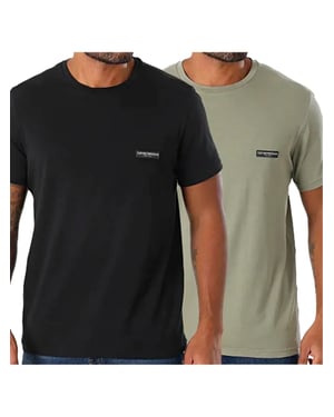 Pack de 2 camisetas Emporio Armani para hombre (GA)