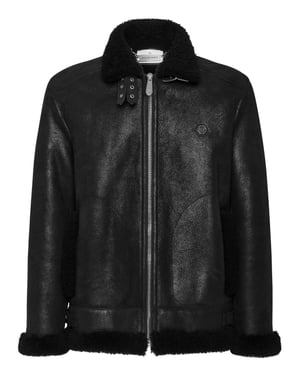 Biker Ajustada De Cuero