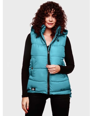 Marikoo chaleco acolchado mujer – Zarinaa ligero con capucha desmontable