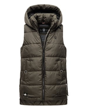 Marikoo chaleco acolchado mujer – Zarinaa ligero con capucha desmontable