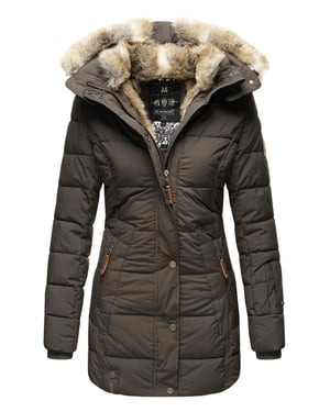 Chaqueta de invierno Marikoo para mujer con capucha y forro de pelo sintético