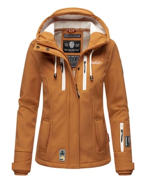 Marikoo chaqueta softshell mujer – Kleine Zicke cálida con capucha y forro polar
