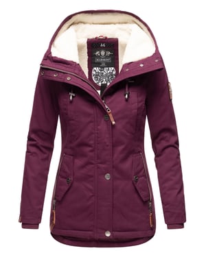 Chaqueta de invierno Marikoo para mujer con capucha y forro de borreguito