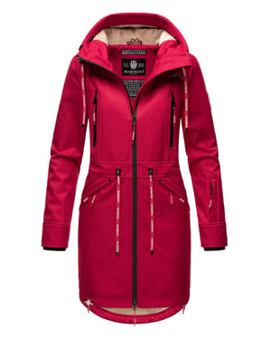 Marikoo chaqueta softshell mujer – Racquellee con capucha y forro polar