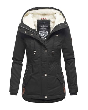 Chaqueta de invierno Marikoo para mujer con capucha y forro de borreguito
