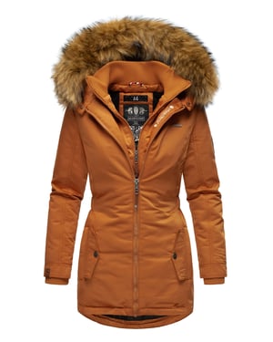 Marikoo abrigo de invierno mujer – Sanakoo cálido con cuello de pelo sintético desmontable