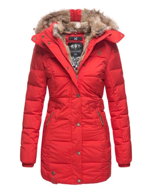 Chaqueta de invierno Marikoo para mujer con capucha y forro de pelo sintético