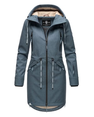 Marikoo chaqueta softshell mujer – Racquellee con capucha y forro polar