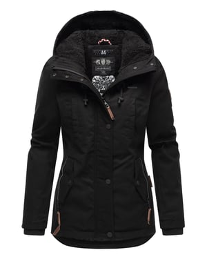 Chaqueta de invierno Marikoo para mujer con capucha y forro de borreguito