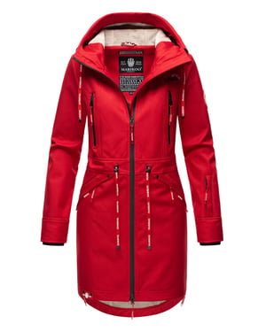 Marikoo chaqueta softshell mujer – Racquellee con capucha y forro polar