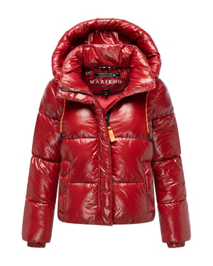 Chaqueta acolchada de invierno Marikoo Skyraa para mujer con capucha y diseño brillante