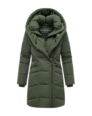Abrigo acolchado de mujer Marikoo Virenaa con diseño de capas y forro polar