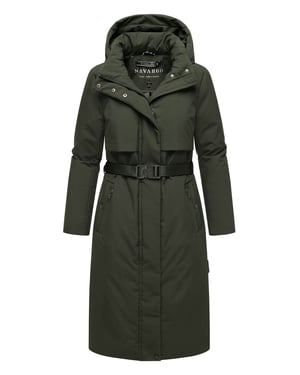 Parka de invierno para mujer WALDBUMMLER de Navahoo – impermeable y elegante con cinturón