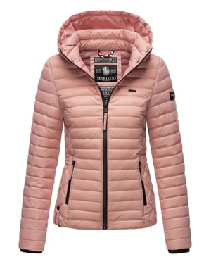 Chaqueta acolchada Marikoo Samtpfote para mujer con capucha desmontable y puños de canalé