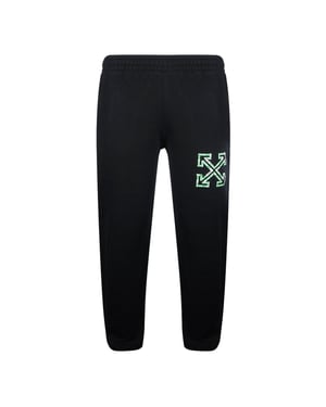 Pantalón Deportivo Ajustado Y Corto Con Flechas De Off-white Tape, Negro