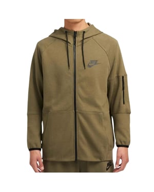 Suéter Con Capucha Y Cremallera Nike Verde Caqui
