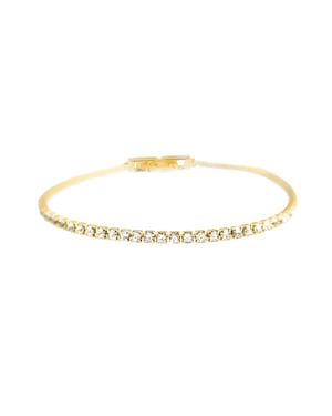 Pulsera Luxenter de zirconia brillante acabada en oro amarillo de 18 quilates - Kayla