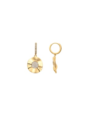 Pendientes Luxenter con circonitas brillantes acabado en oro de 18k - Delim