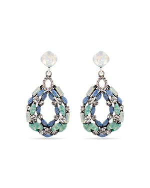 Pendientes Luxenter con cristal multicolor y acabado en plata - Liodas