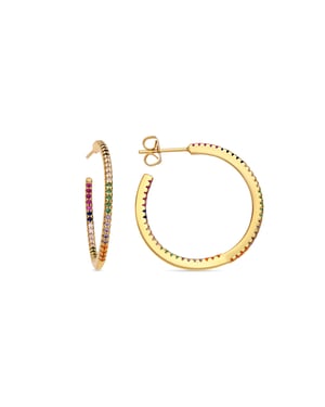 Pendientes Luxenter con Circonitas Brillantes en acabado de oro de 18k - Firmou