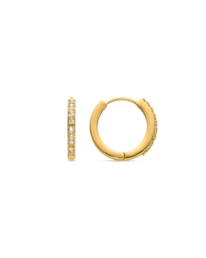 Pendientes Luxenter con zirconia brillante acabado en oro de 18K - Ariuk