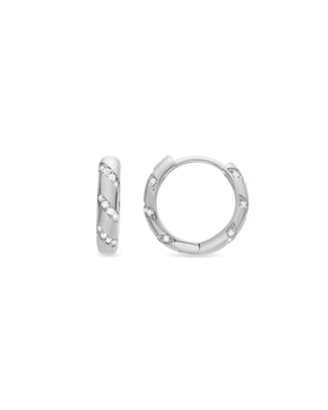 Pendientes Luxenter con zirconias brillantes acabado en plata - Lionvi